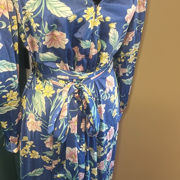 🌼 Vintage 1970s Vanity Fair Floral Maxi Dress – Size M - Picture 6 of 12